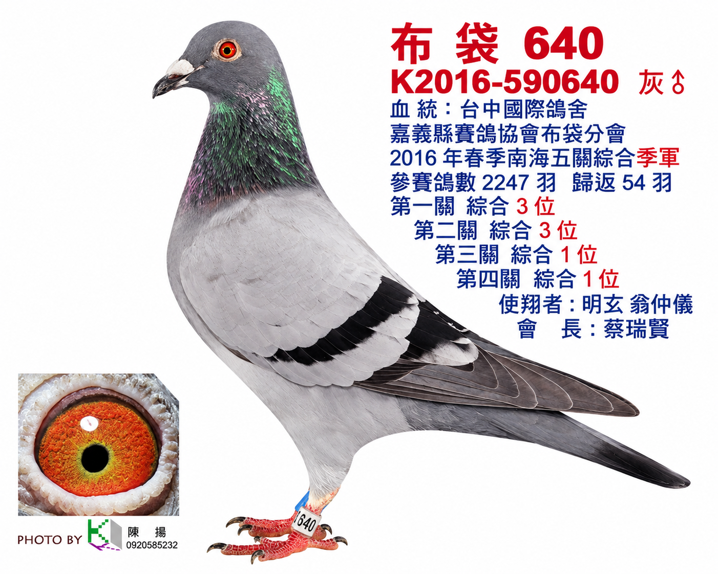 布袋季軍640(五關綜合季軍)
